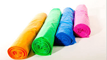 Coloured polythene bags rolls