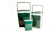 Recycling bins with degradable polythene bags