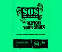 shoe recycling polythene bags