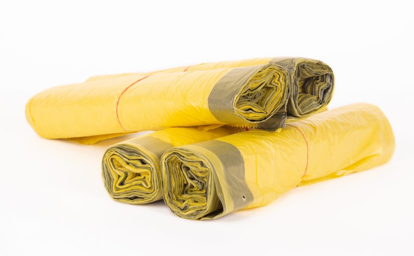 Yellow clinical waste bags
