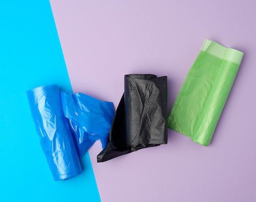 coloured polythene bags for waste 3 colours of waste sacks